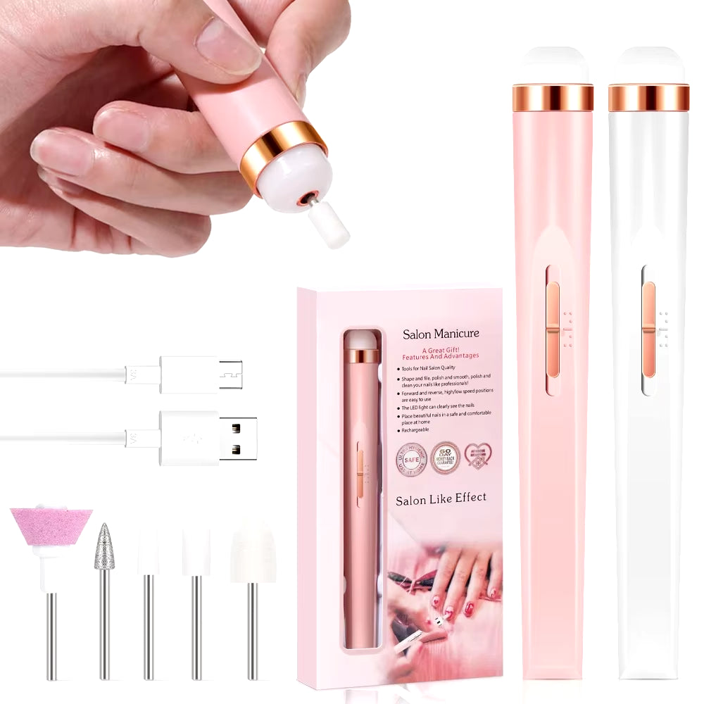 Acrylic Electric Nail Drill Portable Nail Drill Machine Professional Drill Bits for Remove Nails Pedicure Manicure