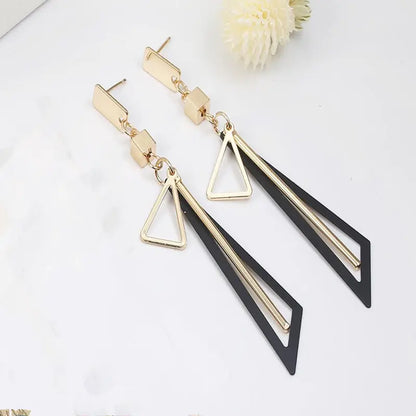 New Fashion round Dangle Korean Drop Earrings for Women Geometric round Heart Gold Color Earring 2021 Trend Wedding Jewelry