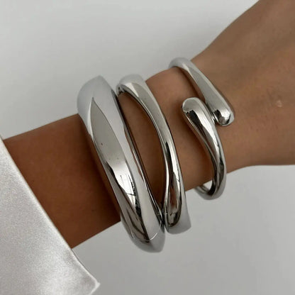 Dolly Cuff Bangles Gold & Silver