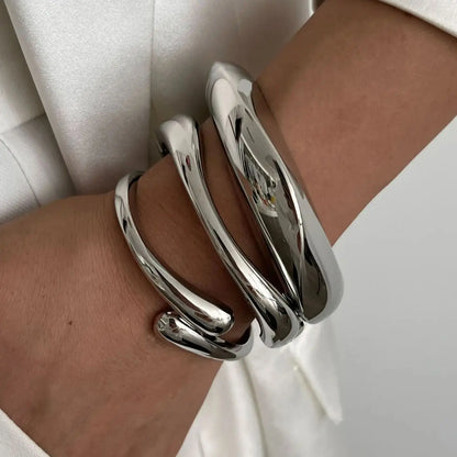 Dolly Cuff Bangles Gold & Silver