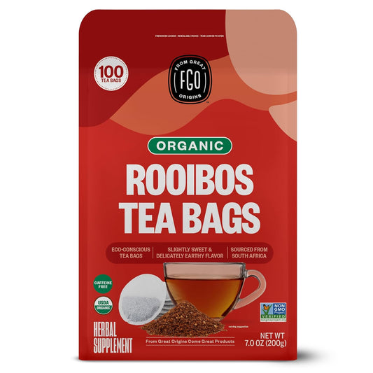 Organic Rooibos Tea, Eco-Conscious Tea Bags, 100 Count, Packaging May Vary (Pack of 1)